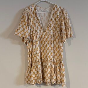 Emerson Fry White and Orange Mini Dress